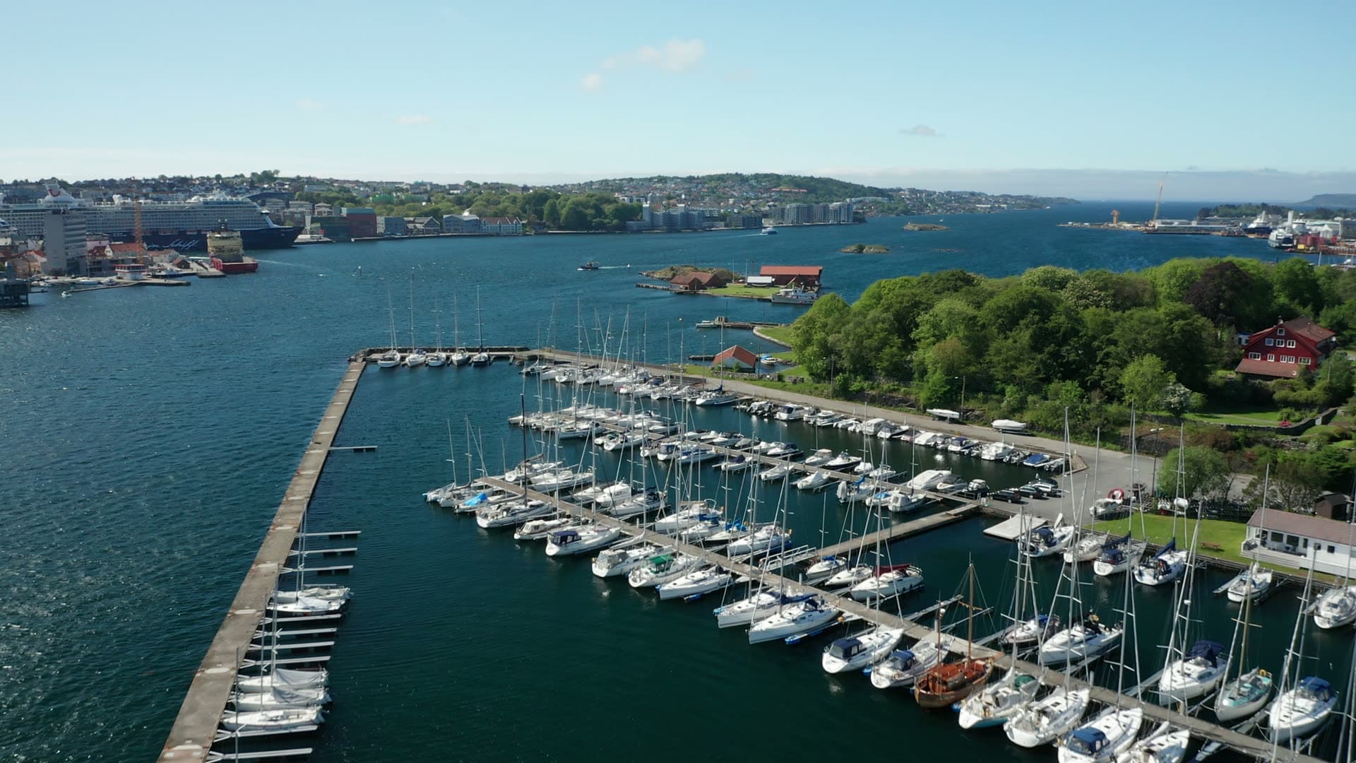 Sailboat marina and harbor basin, Stavanger