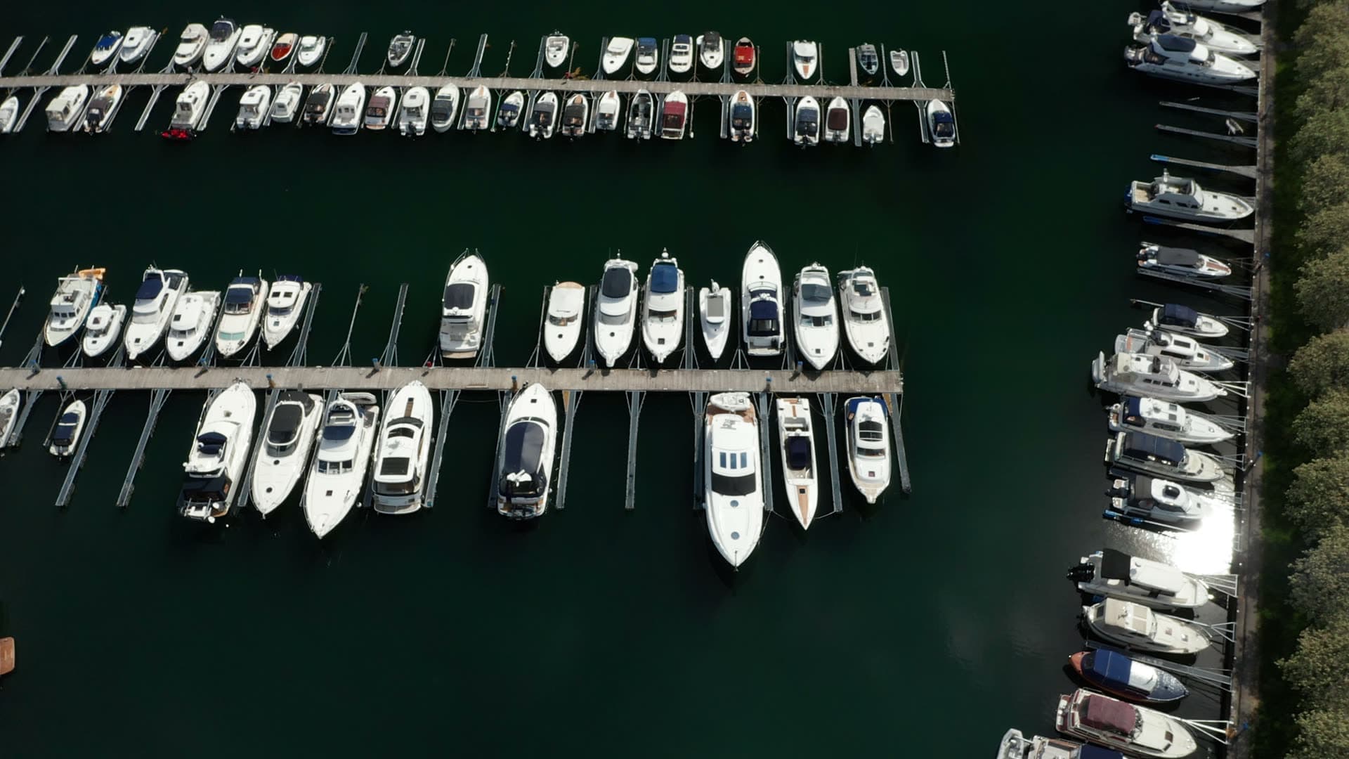 Marina full of moored recreational boats, Stavanger