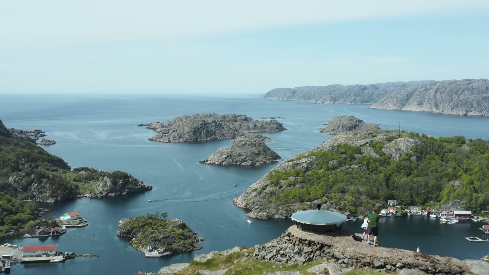 Rocky islands in protected fjord archipelago, Hågåsen kystbatteri